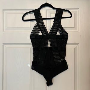 Black Cut Out Lingerie Bodysuit